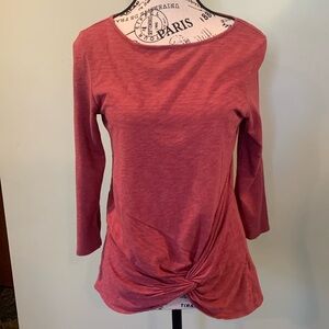 Lucy & Laurel 3/4 Sleeve Top Women’s Small Dark Pink Cotton Modal